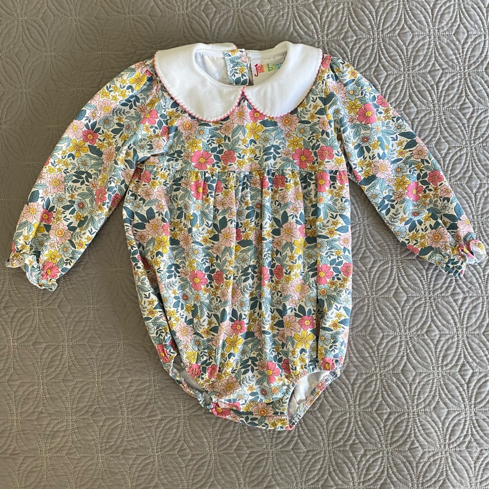 Floral Long Sleeve Baby Romper